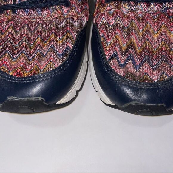 NFN Gourmet Trainer Sneakers Colorful Knit on Navy Men's Size 11 - Picture 9 of 10